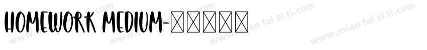 homework medium字体转换